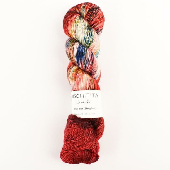 Uschitita Fibre Art Merino Singles Yarn Hand Dyed Love Is A Battlefield - Picture 1 of 3